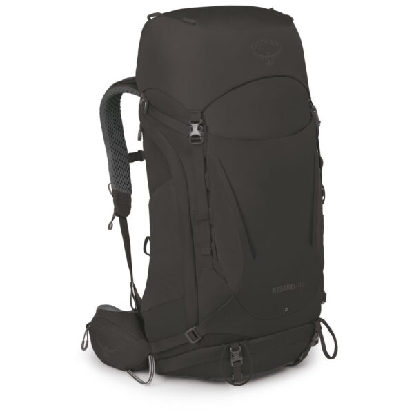 Batoh Osprey Kestrel 48 Velikost zad batohu: L/XL / Barva: černá