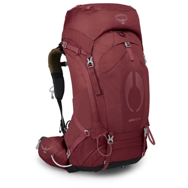 Dámský turistický batoh Osprey Aura Ag 50 Velikost zad batohu: XS/S / Barva: červená