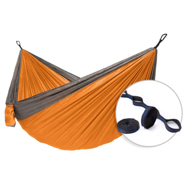 Houpací síť Hamaka.eu Camping pro dva Slap strap oranžová