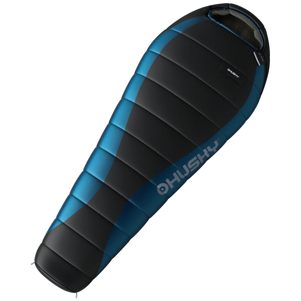 Péřový spacák Husky Down Drape Zip: Levý / Barva: černá/modrá