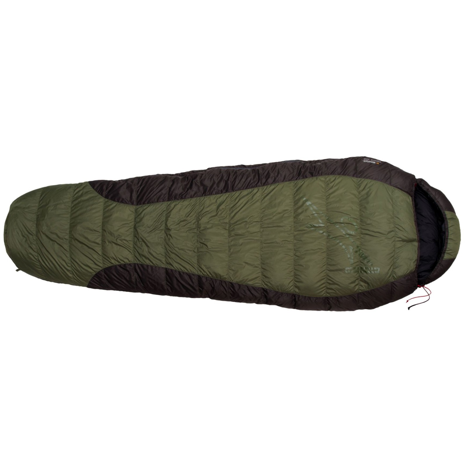 Péřový spacák Warmpeace Viking 600 195 cm Zip: Pravý / Barva: zelená/černá