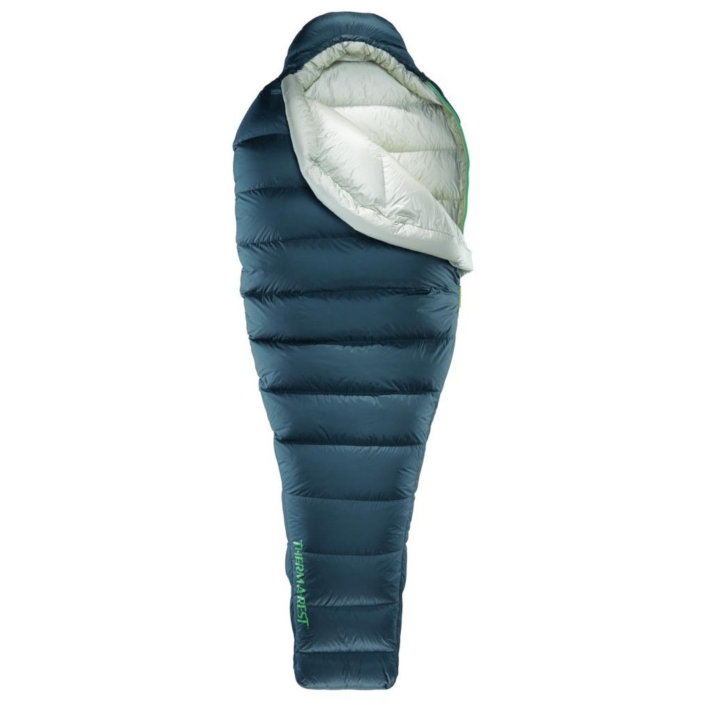 Péřový spacák Therm-a-Rest Hyperion 20F/-6C UL Bag Lng Zip: Levý / Barva: tmavě modrá