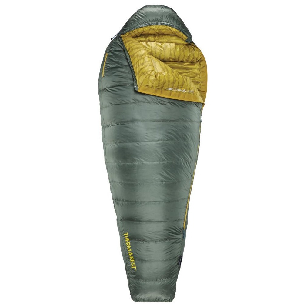 Péřový spacák Therm-a-Rest Questar 20F/-6C Lng Zip: Levý / Barva: stříbrná/žlutá