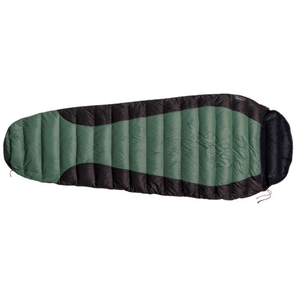 Péřový spacák Warmpeace Viking 300 195 cm Zip: Pravý / Barva: zelená/černá