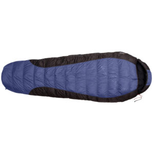 Péřový spacák Warmpeace Viking 600 180 cm wide Zip: Pravý / Barva: modrá/černá