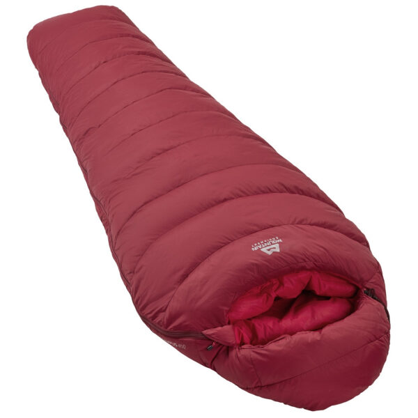 Péřový spacák Mountain Equipment W's Olympus 450 - XL Zip: Levý / Barva: červená