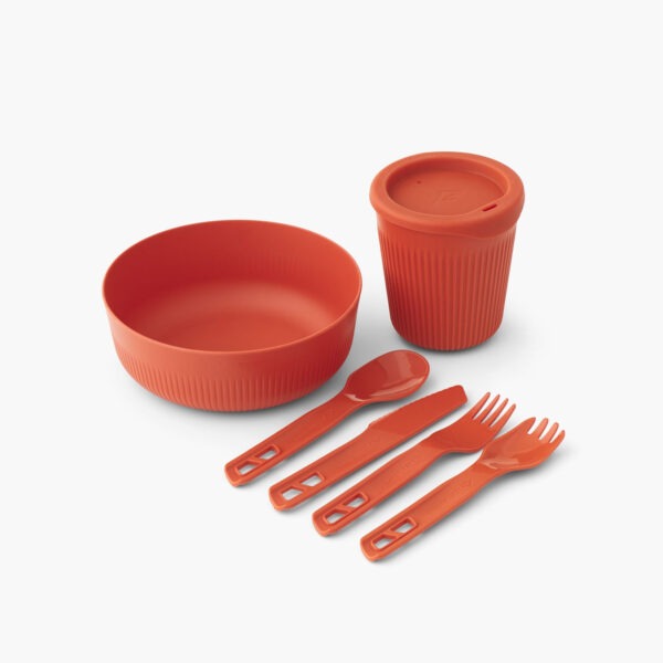 Sada nádobí Sea to Summit Passage Dinnerware Set 1P 6 Piece Barva: červená