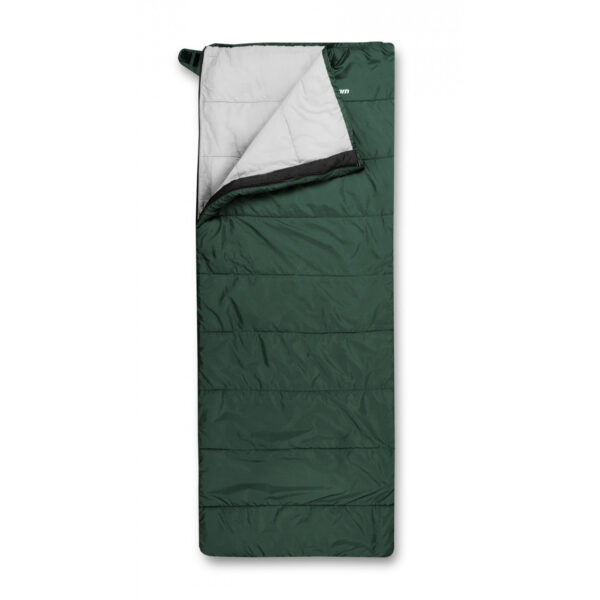 Dekový spacák Trimm Travel 185 cm Zip: Pravý / Barva: zelená
