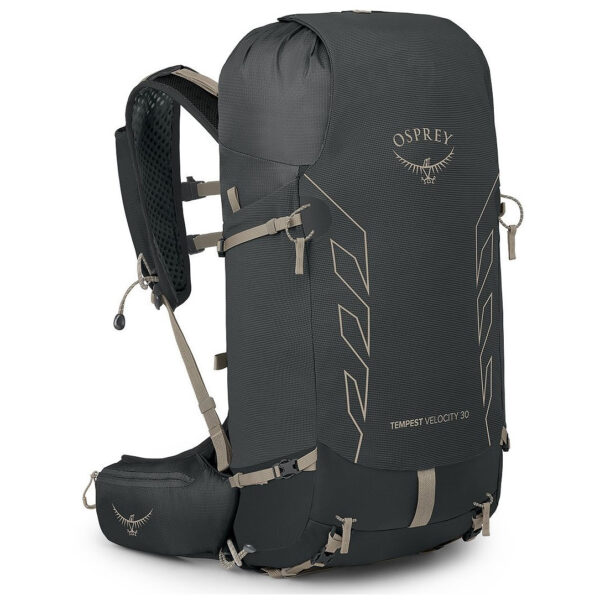 Dámský turistický batoh Osprey Tempest Velocity 30 Velikost zad batohu: M/L / Barva: černá/šedá