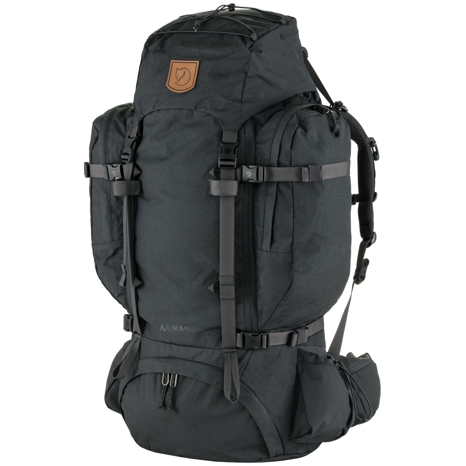 Turistický batoh Fjällräven Kajka 65 Velikost zad batohu: M/L / Barva: černá