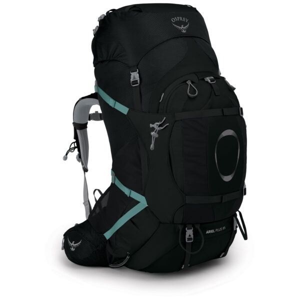 Dámský batoh Osprey Ariel Plus 85 Velikost zad batohu: XS/S / Barva: černá